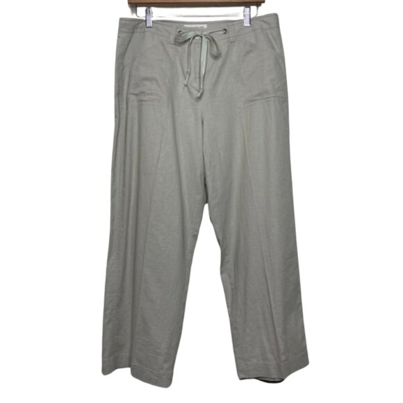 Jones New York Pants - JONES NEW YORK | Linen Blend Lightweight Wide Leg Tan Pants | Size 12